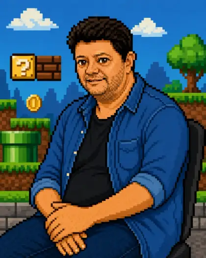 Carta Lola 8-Bit desenhada em pixel art de 8 bits.