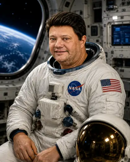 Carta Lola Astronauta com o personagem de astronauta.