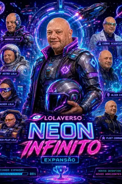 Pôster da expansão Neon Infinito.